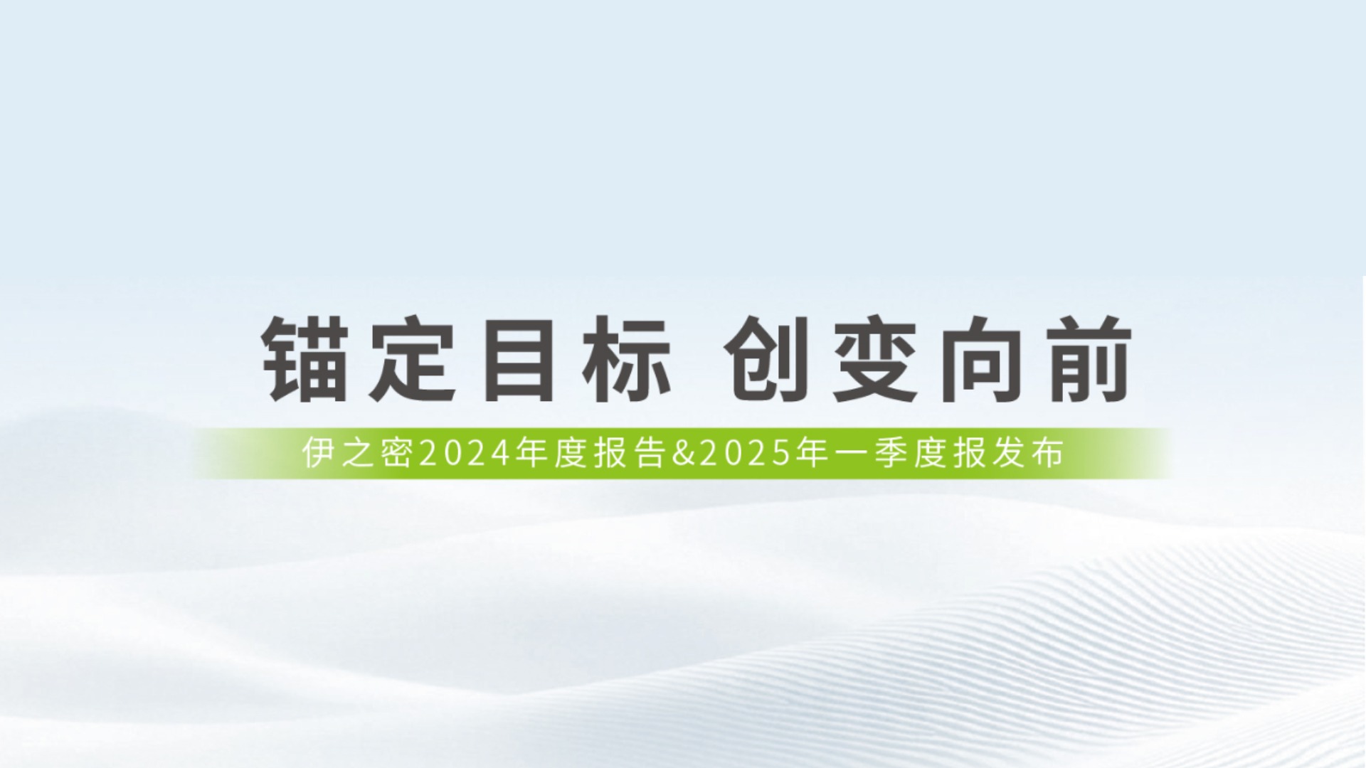 锚定目标 创变向前 | 一图读懂伊之密2024年报&2025年一季报